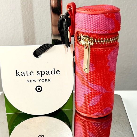 Kate Spade Coral Lipstick Holder with Gold Accent - Picture 1 of 2